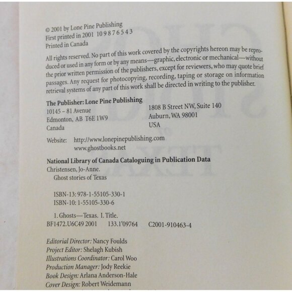 Ghost Stories Of Texas By Jo-Anne Christensen 2001 Trade Paperback - Picture 3 of 3